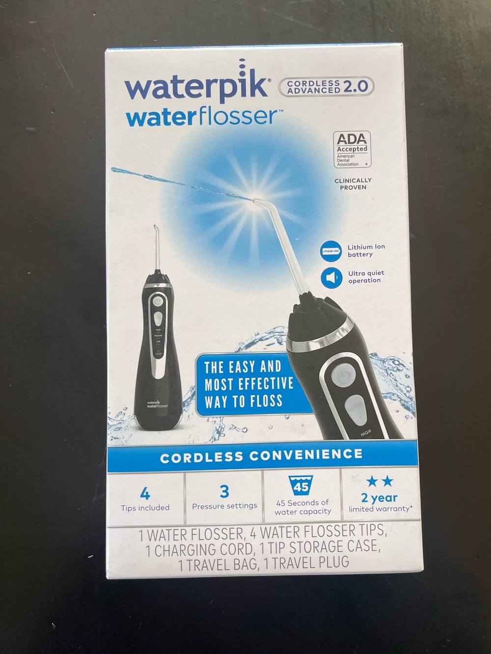Waterpik Cordless Advanced 2.0 Black Waterflosser